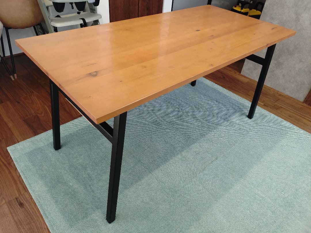 ナチュラルウッド ダイニングテーブル 横145cm縦70cm高さ72cm