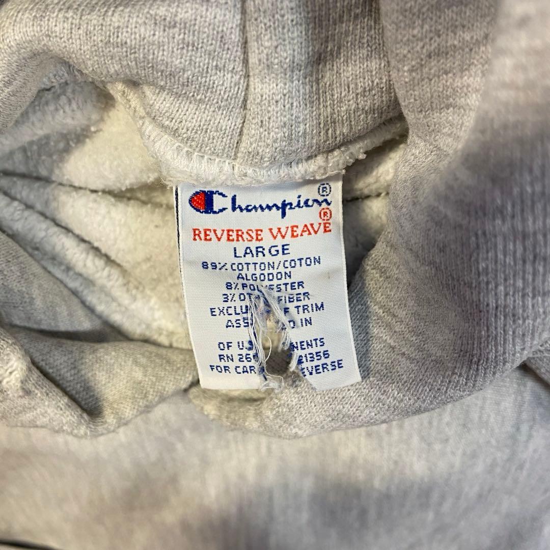 90s Champion リバースウィーブ 目無し パーカー グレー 刺繍タグ