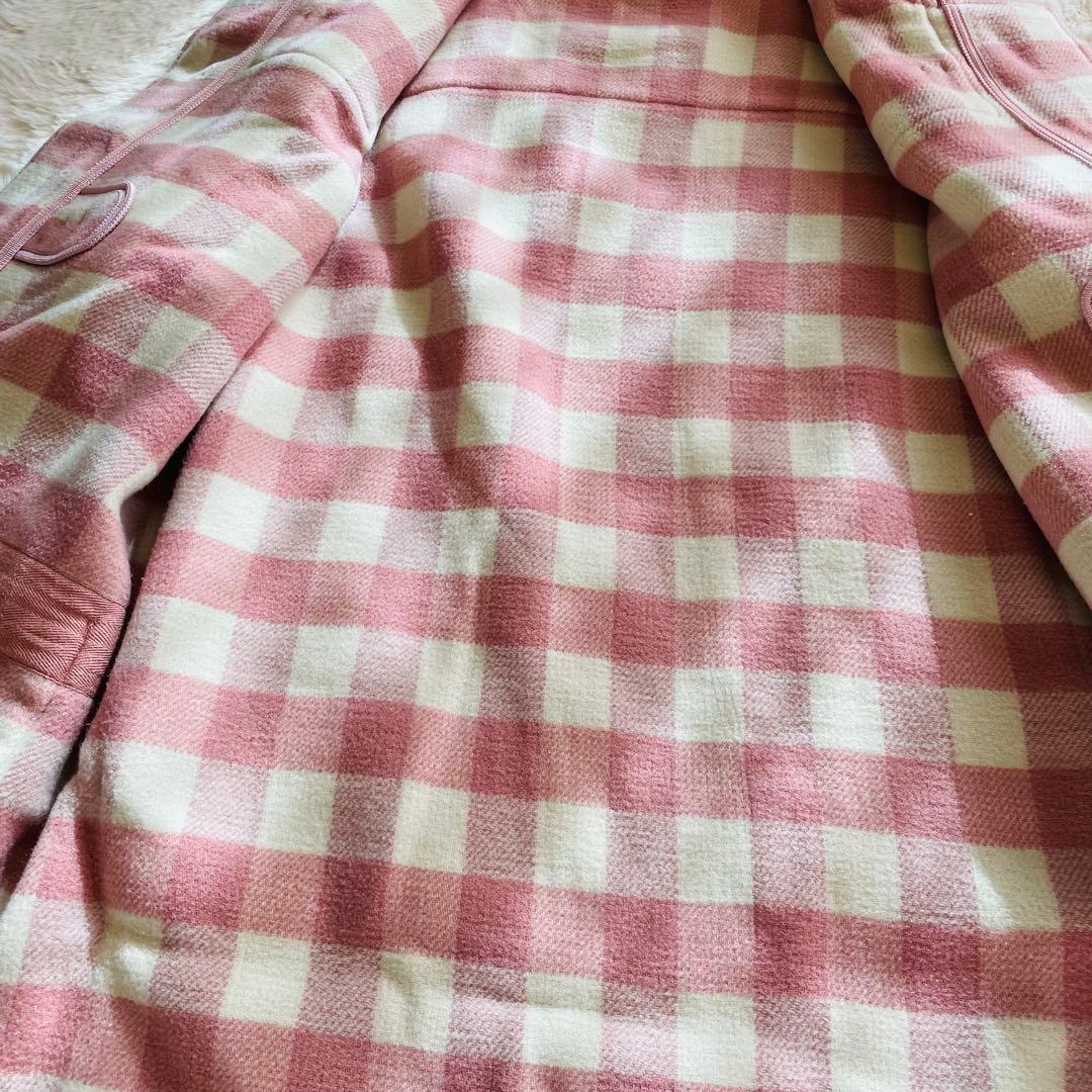 入手困難　美品　ピンクハウス　F チェック　ダッフルコート ピンク　トグル