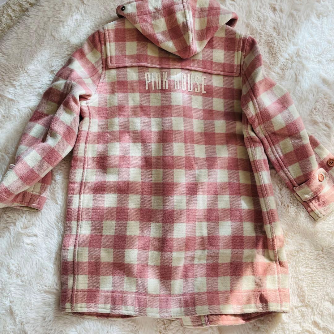 入手困難　美品　ピンクハウス　F チェック　ダッフルコート ピンク　トグル