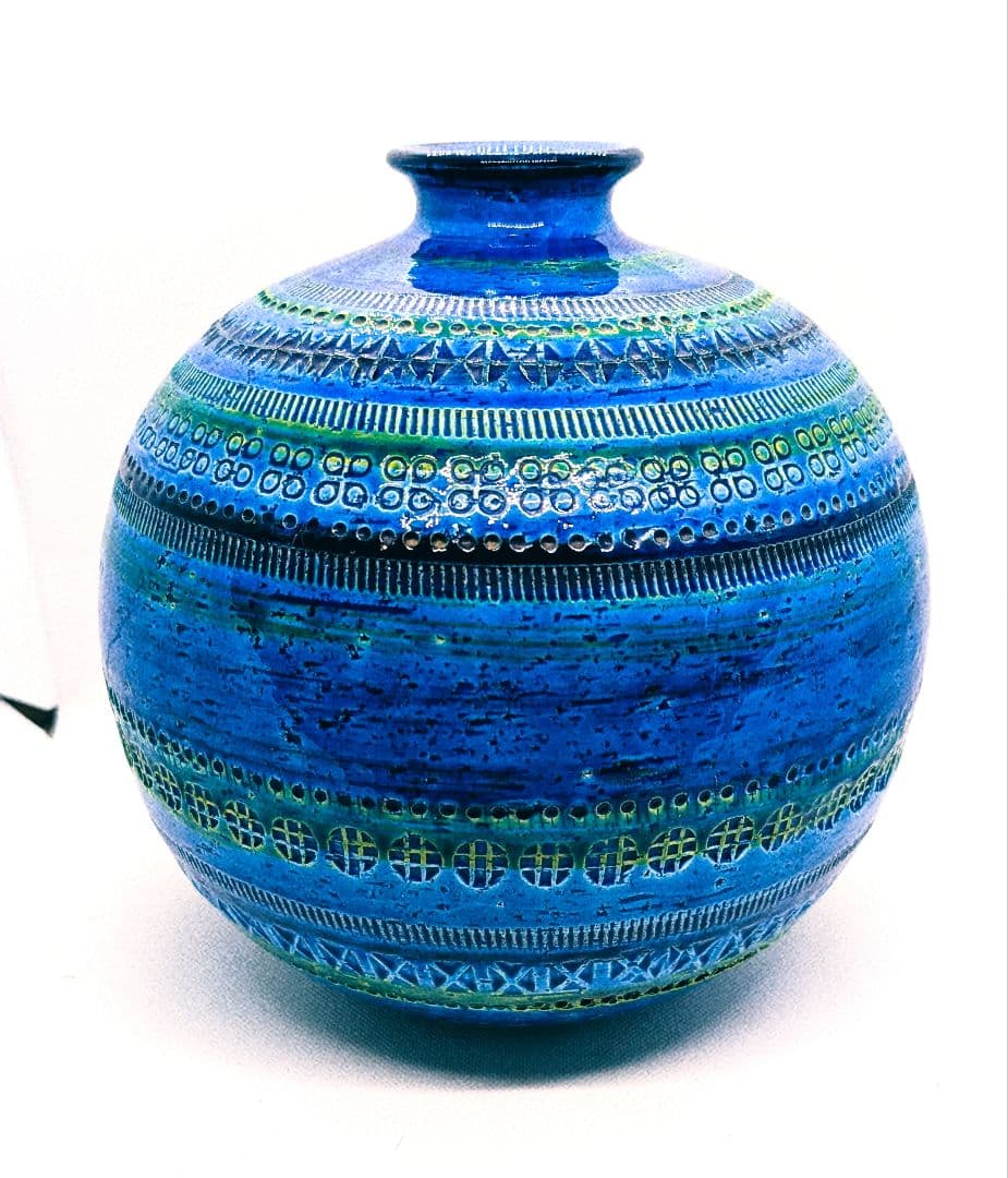 美品 稀少 特大サイズ リミニブルー FLAVIA フラビア イタリア製 花瓶