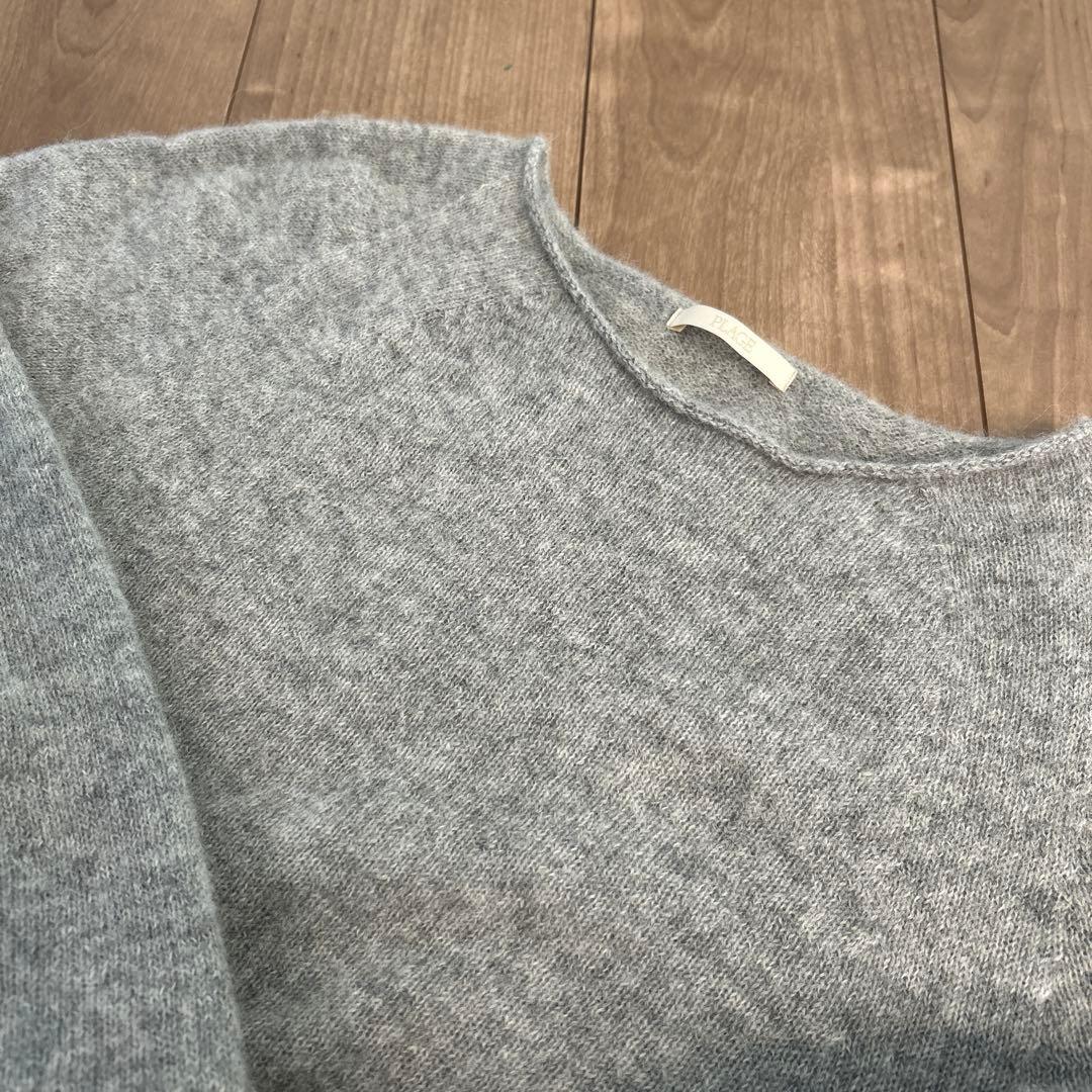 25FW plage Baby Alpaca ラグラン プルオーバー　グレー