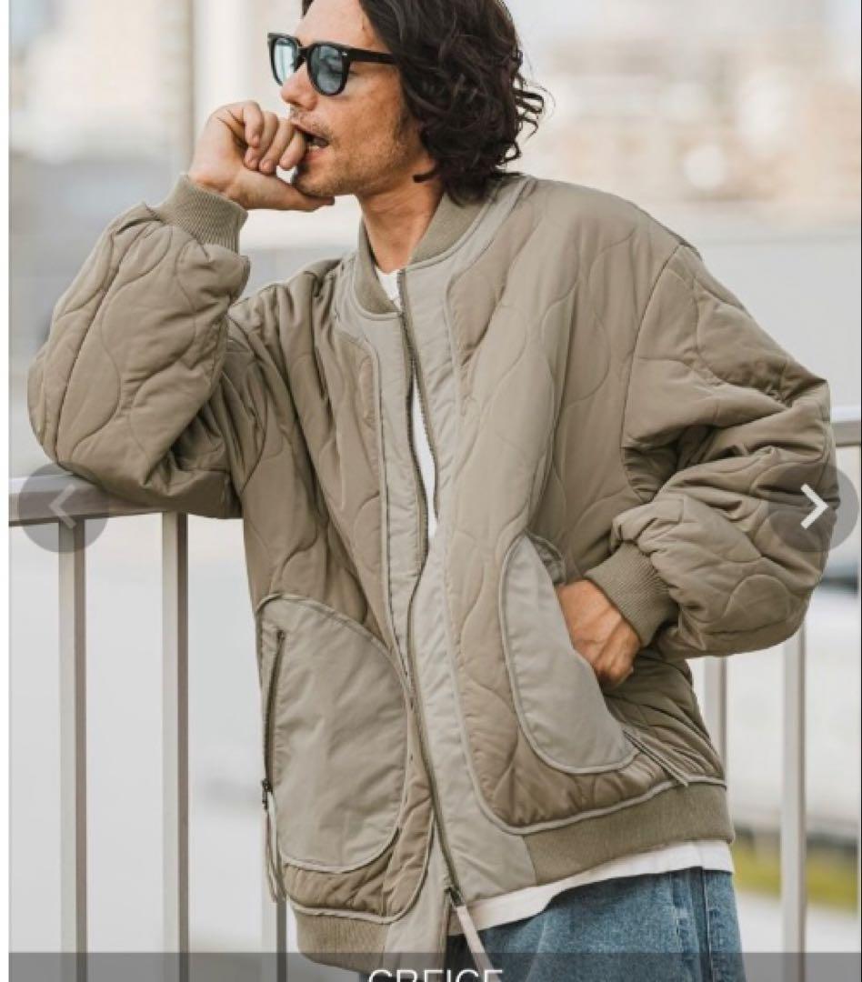 カンビオ　 ルーズシルエットキルキングボンバーブルゾン　ブルゾン　キルティング