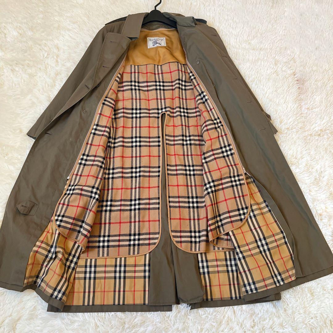 美品　大きいサイズ　バーバリー　トレンチコート　カーキ　ライナー　ノバチェック