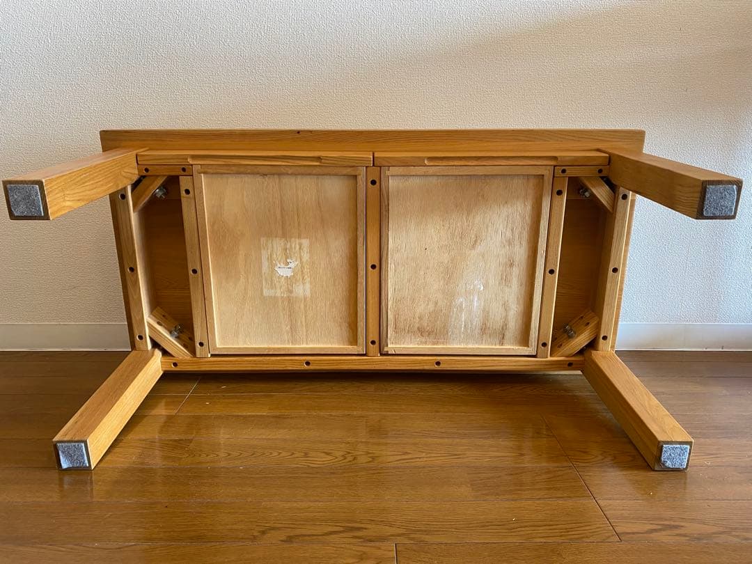 無印良品　オーク材　ローテーブル（引き出し付）　廃盤品
