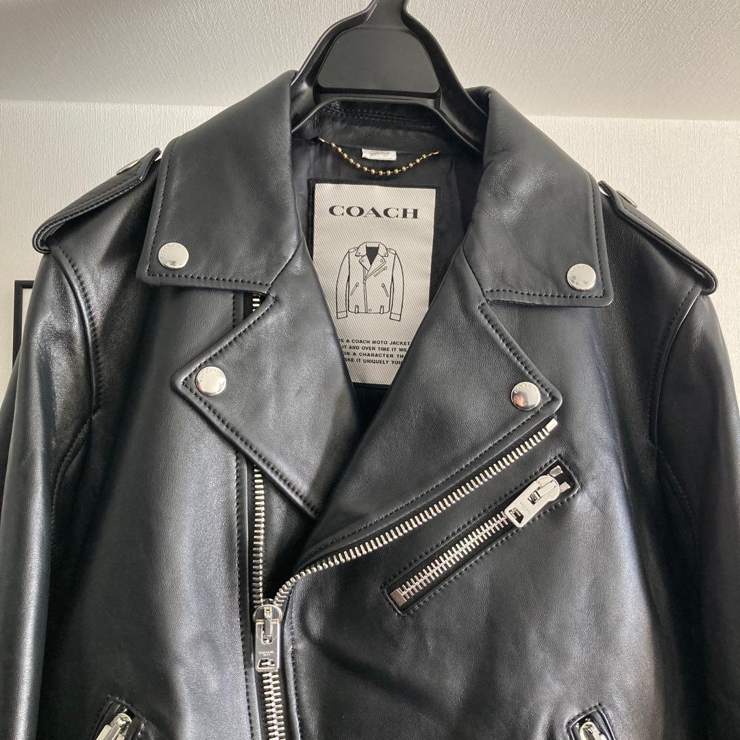 超美品 COACH ダブルライダースジャケット