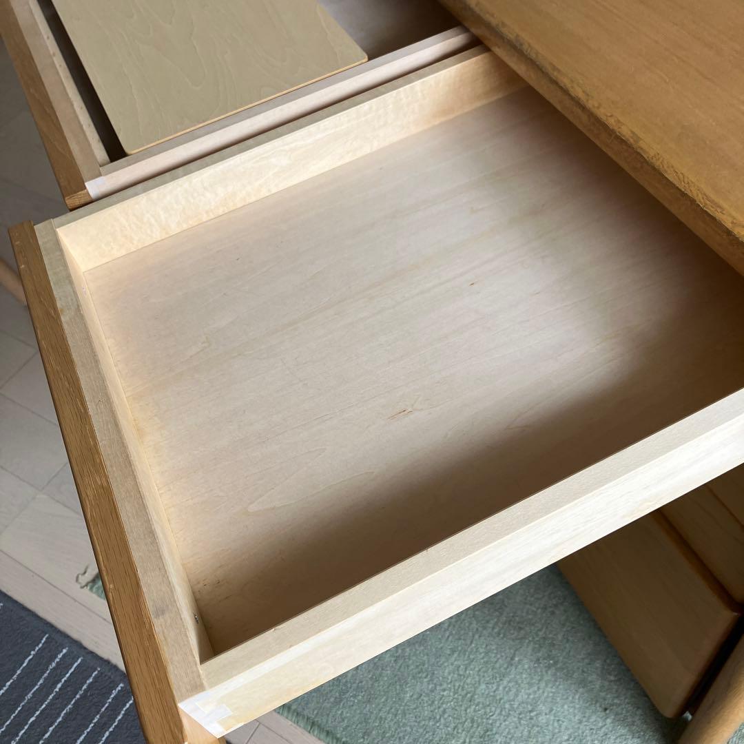 カリモク　学習机①机のみ『①と②ワゴン引き出し2点セット』