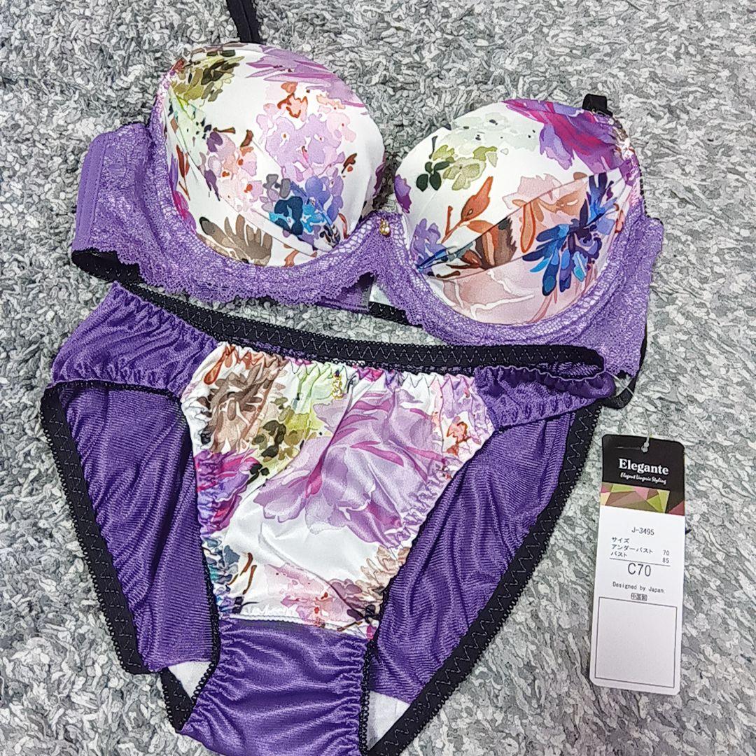 826 ブラ ショーツ C70 紫