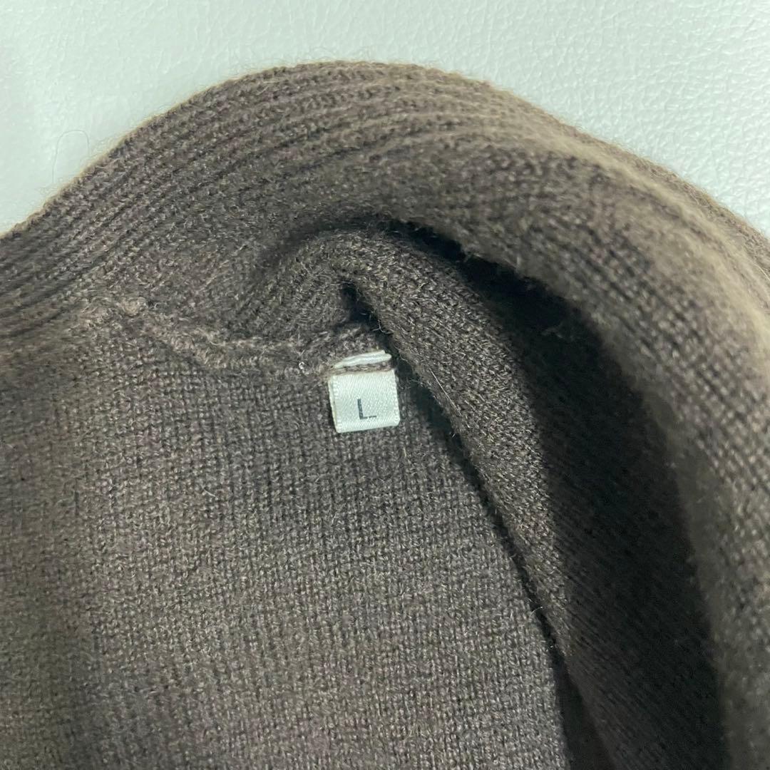 希少 HERMES エルメス カシミヤ ジップアップ カーディガン ブラウン