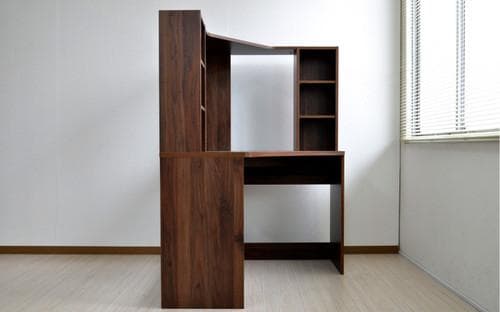 《新品・送料無料》パソコンデスク L字型 コーナー 机 ブラウン 北欧風