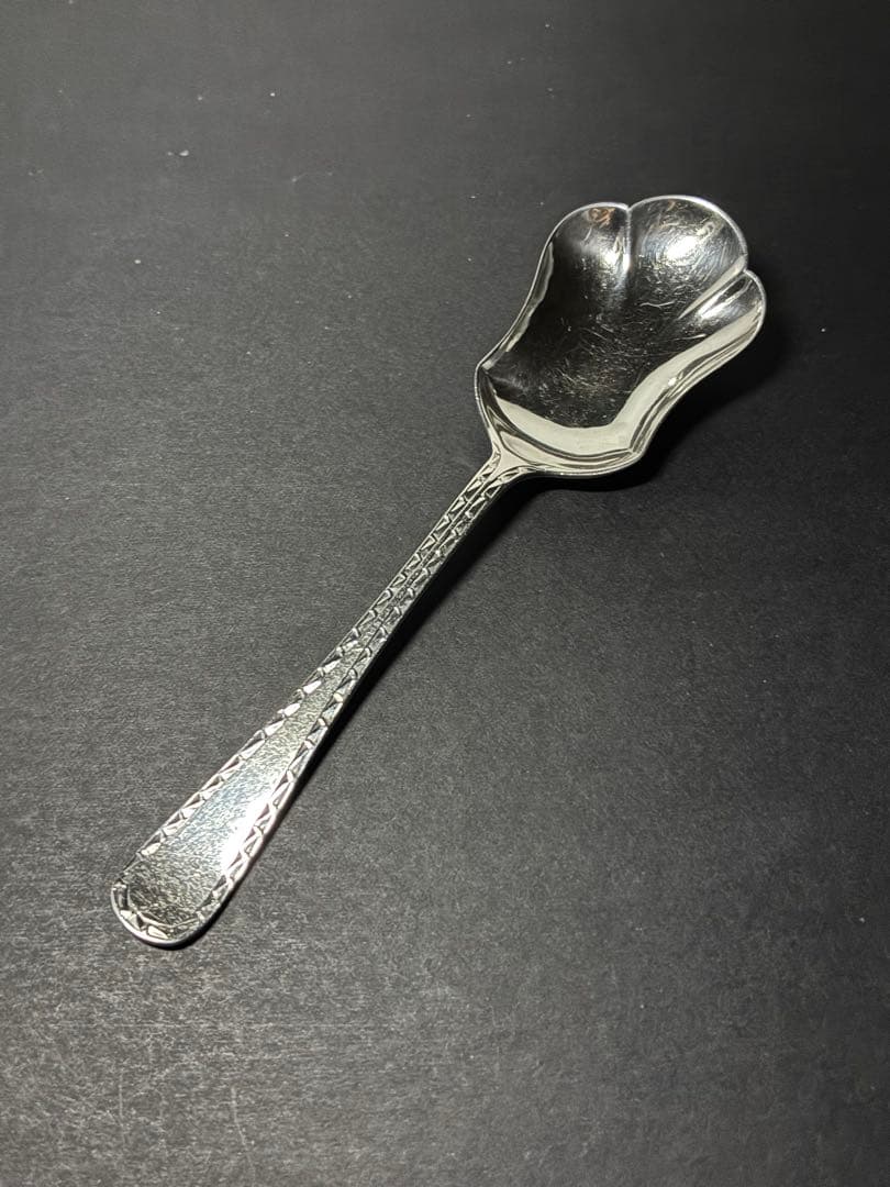英国アンティーク 純銀スプーン 1921年 シェフィールド製 チューリップボウル