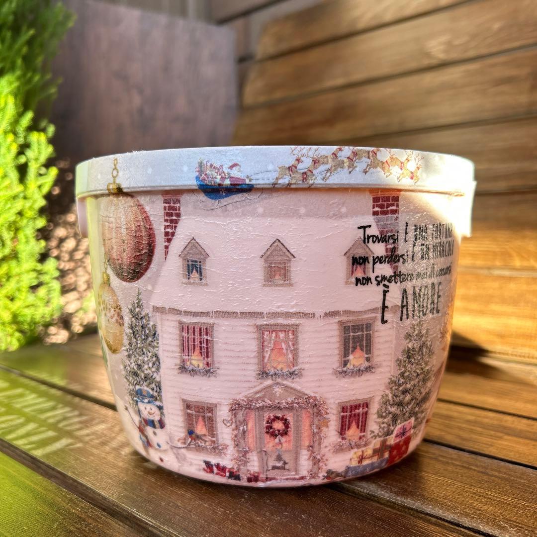 ご購入済み　リメイク　ラウンドバスケット オーナメントを抱いたうさぎさん