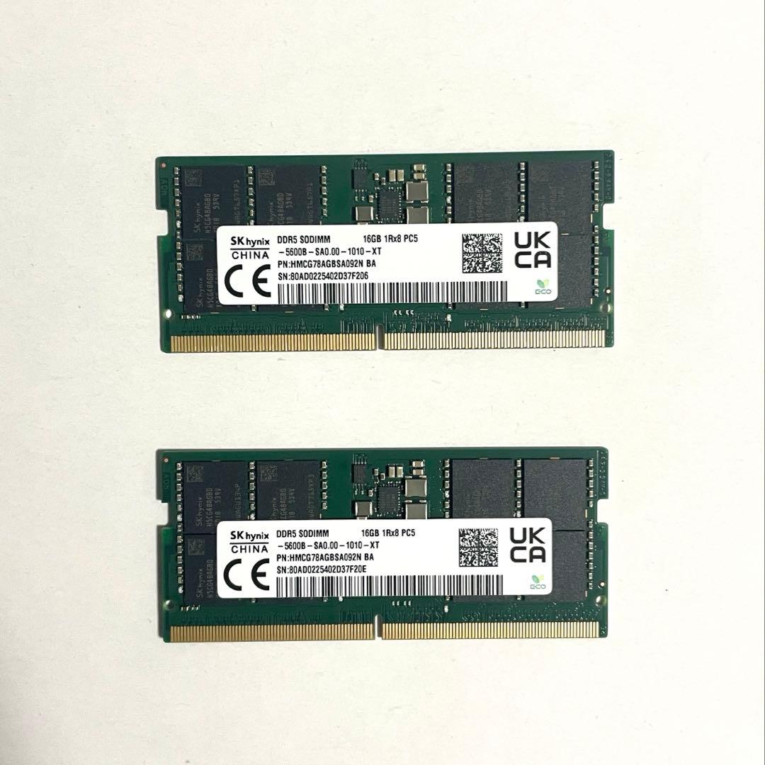 SK hynix DDR5メモリー 16GB 2枚セット