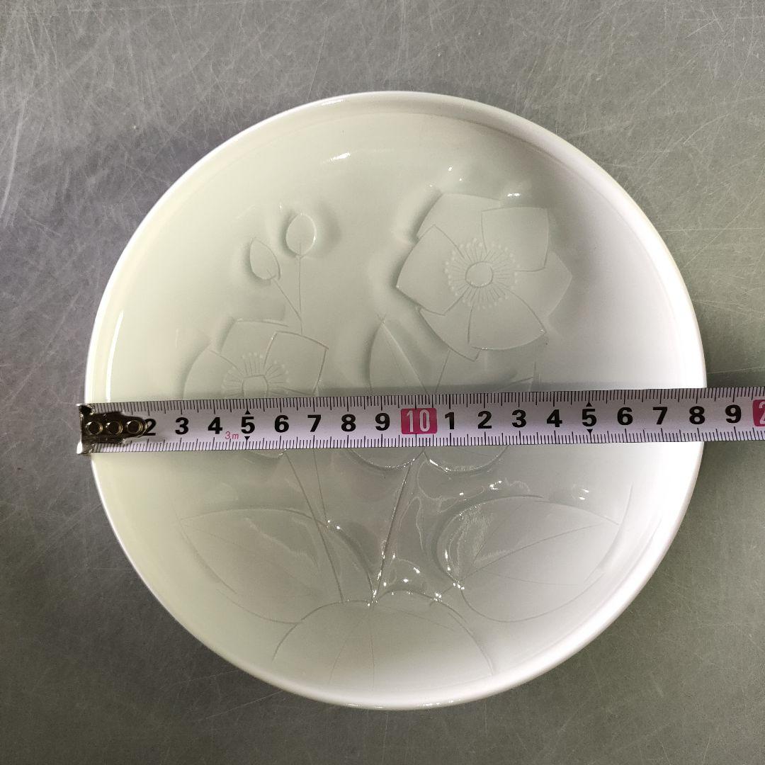 A1184-5/宮川喜吉 造/白磁彫花紋皿6客/共箱/飾皿/膾皿/懐石道具/