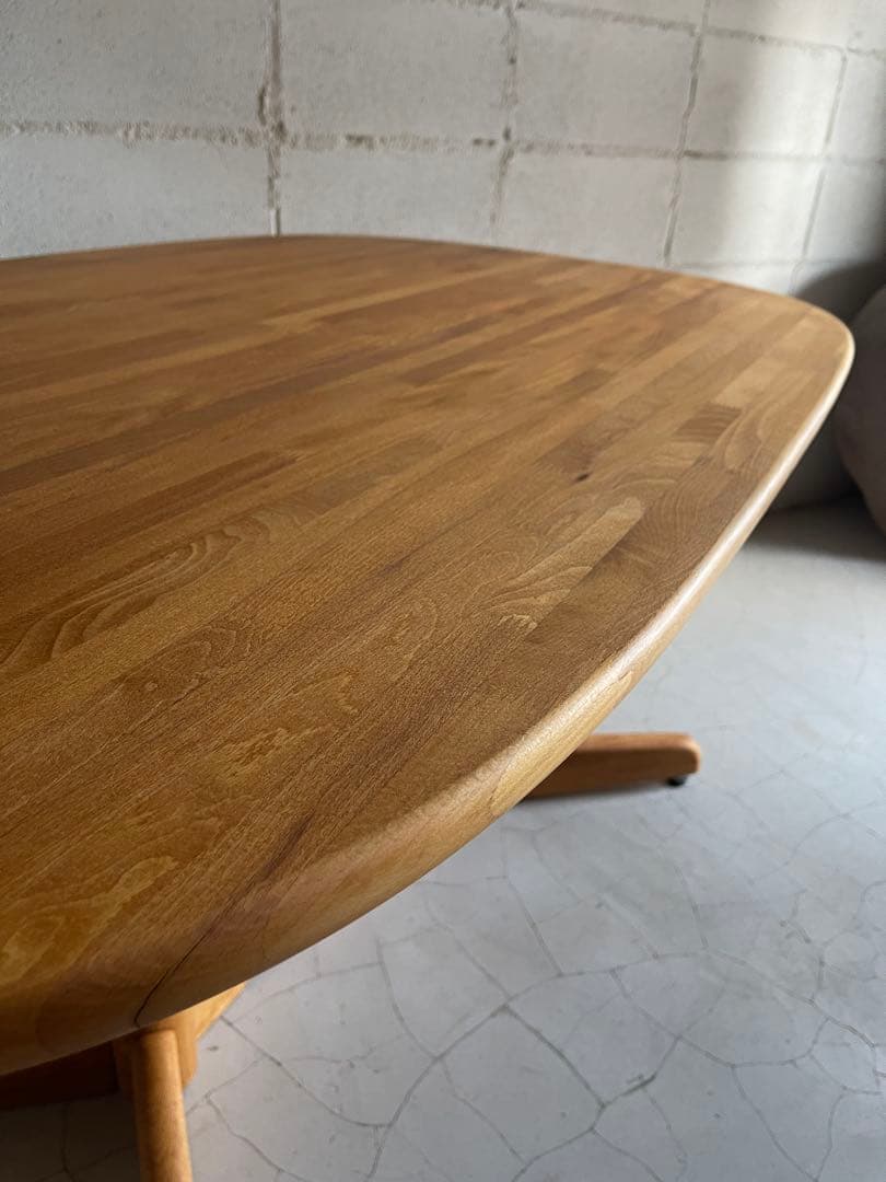 飛騨産業　オールドキツツキマーク　ダイニングテーブル　オーク材無垢　ヴィンテージ