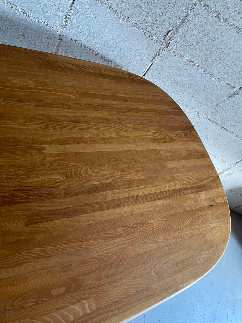 飛騨産業　オールドキツツキマーク　ダイニングテーブル　オーク材無垢　ヴィンテージ