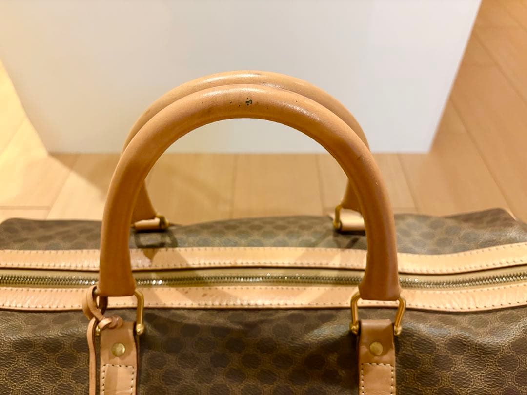 CELINE セリーヌ ボストンバッグ マカダム柄 オールドセリーヌ 鍵付き