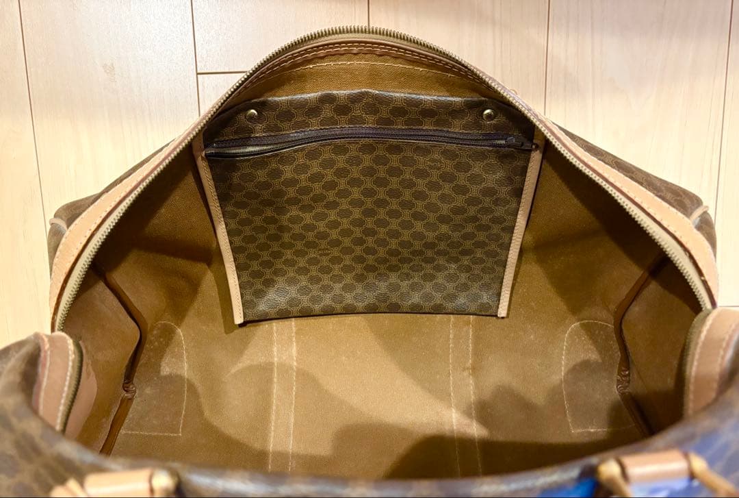 CELINE セリーヌ ボストンバッグ マカダム柄 オールドセリーヌ 鍵付き