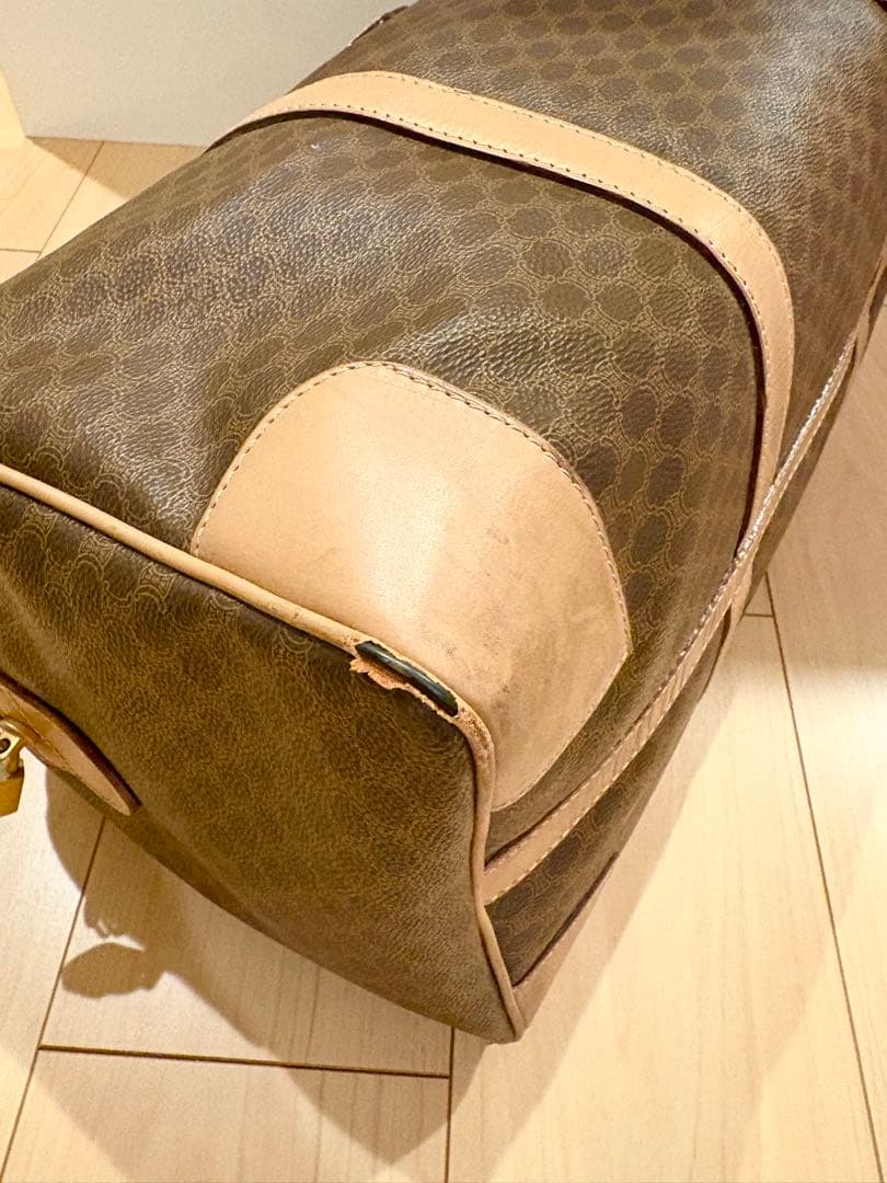 CELINE セリーヌ ボストンバッグ マカダム柄 オールドセリーヌ 鍵付き