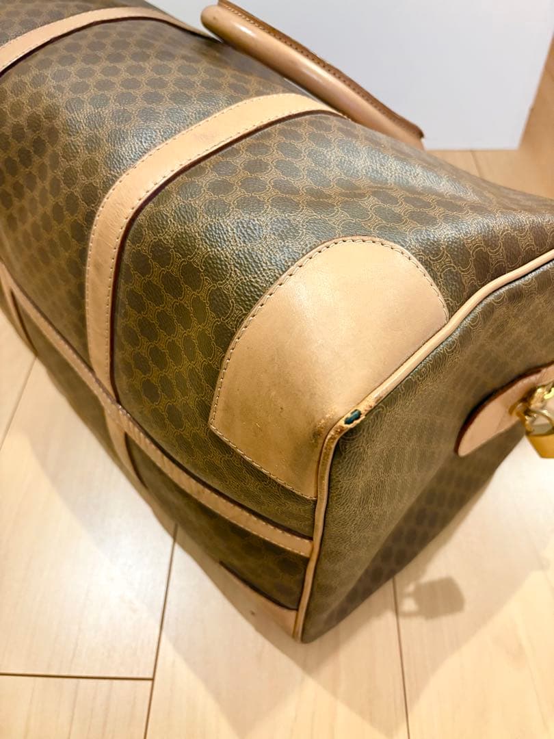 CELINE セリーヌ ボストンバッグ マカダム柄 オールドセリーヌ 鍵付き