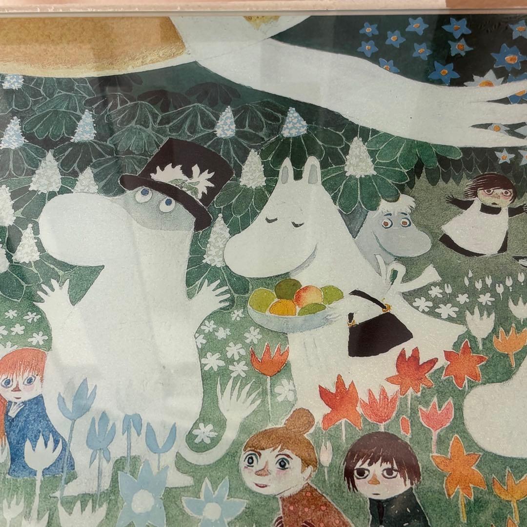 レア☆ムーミン　ガラス　カッティングボード　まな板　アート　ボード　MOOMIN