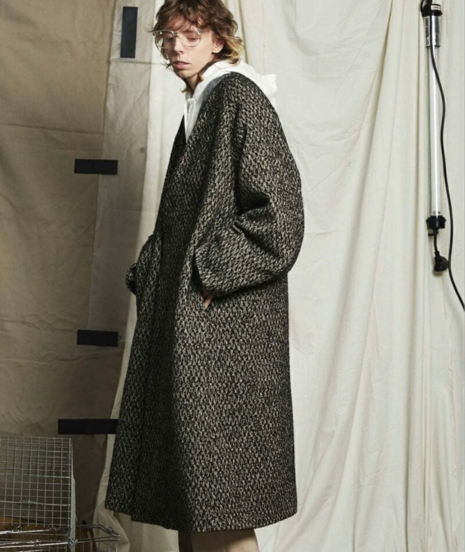 MAISON SPECIAL マルチファブリックプライムオーバーノーカラーコート