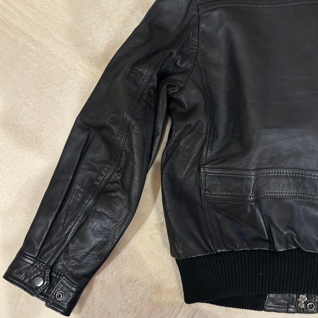 未使用級 vintage レザー G1 フライトジャケット MA-1 ファー