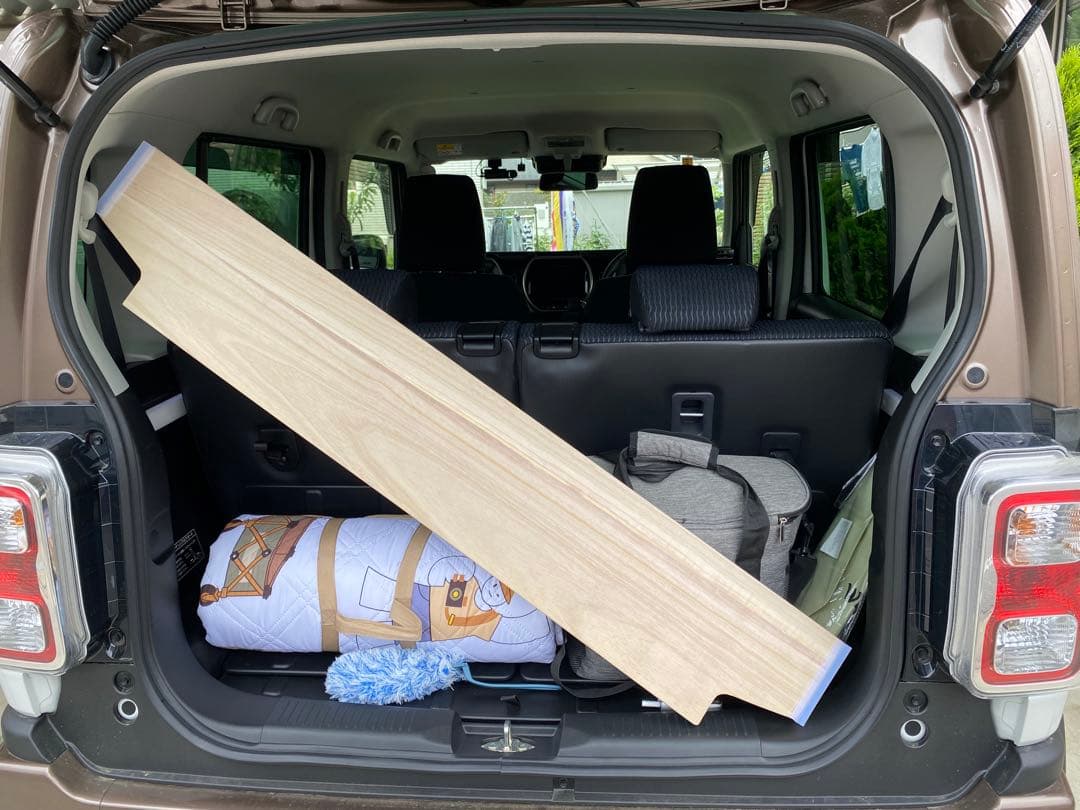 新型ハスラー用ラゲッジボード 静音版 木製 リクライニング対応 キャンプ22