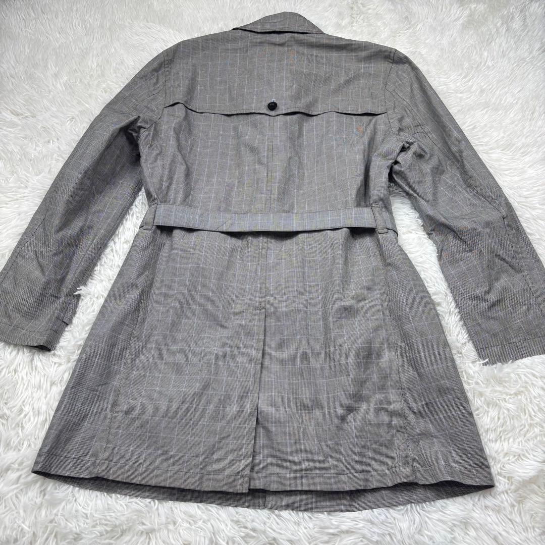バーバリーブラックレーベル✨ノヴァチェックステンカラーコート グレー Lサイズ