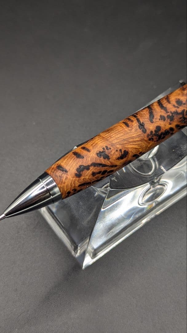 220ペン工房翌檜　極上　屋久杉　泡瘤　木軸シャーペン　木軸ボールペン