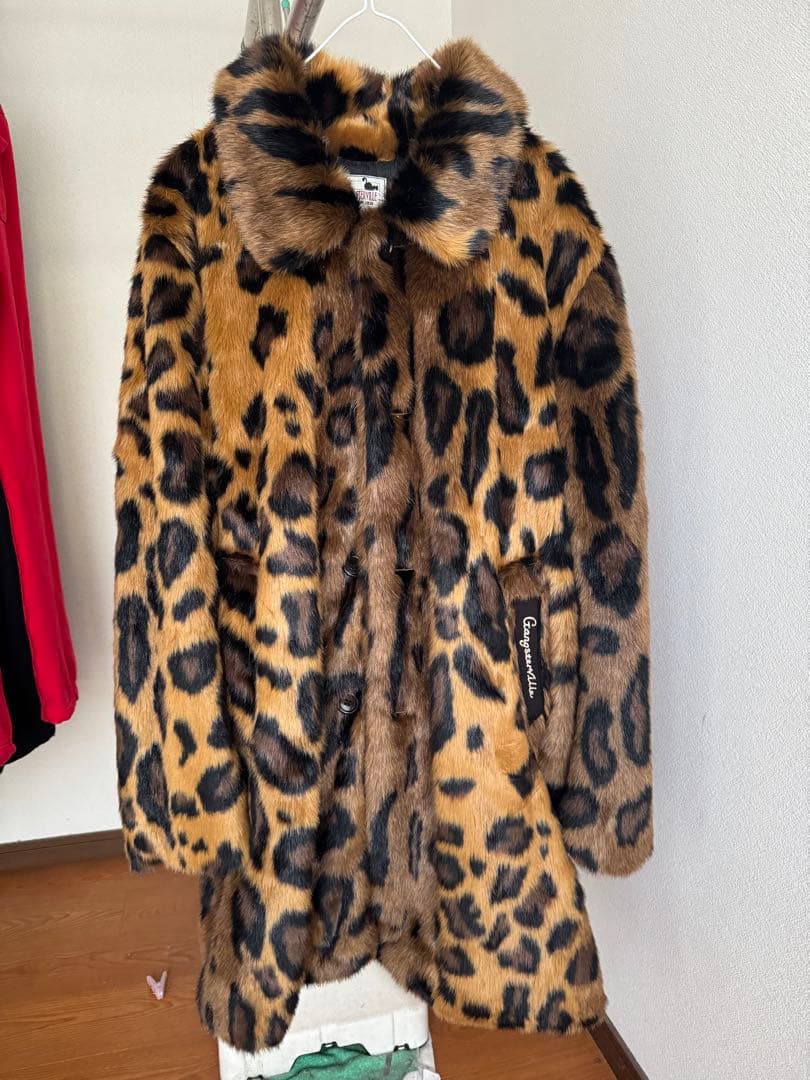 ギャングスタービル ファーコート ヒョウ柄