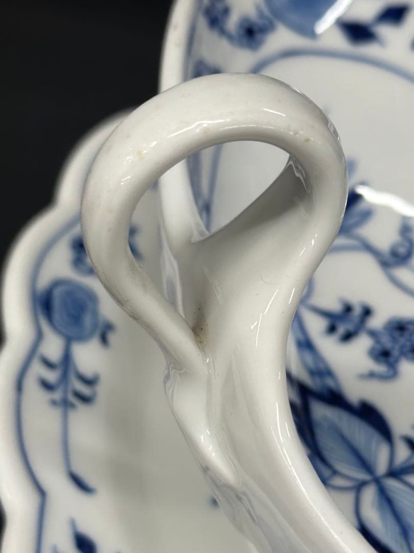 【USED】meissen ブルーオニオン　グレイビーボート　ソーシエール