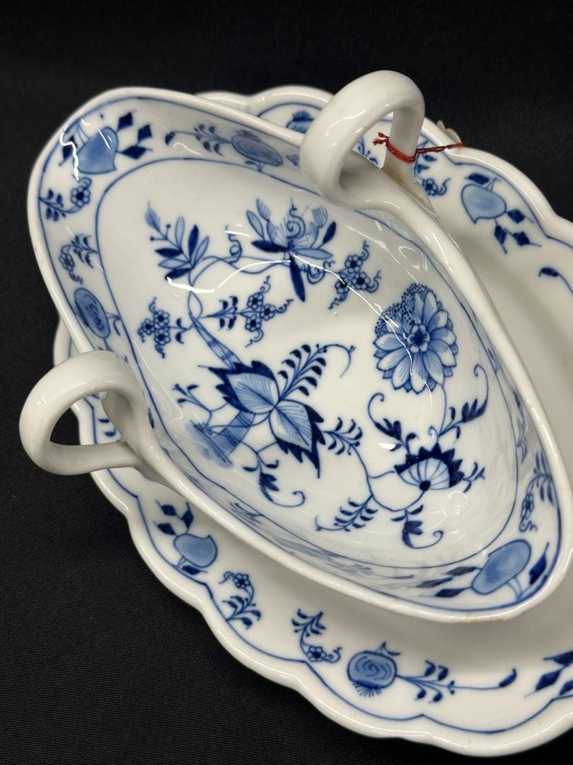 【USED】meissen ブルーオニオン　グレイビーボート　ソーシエール
