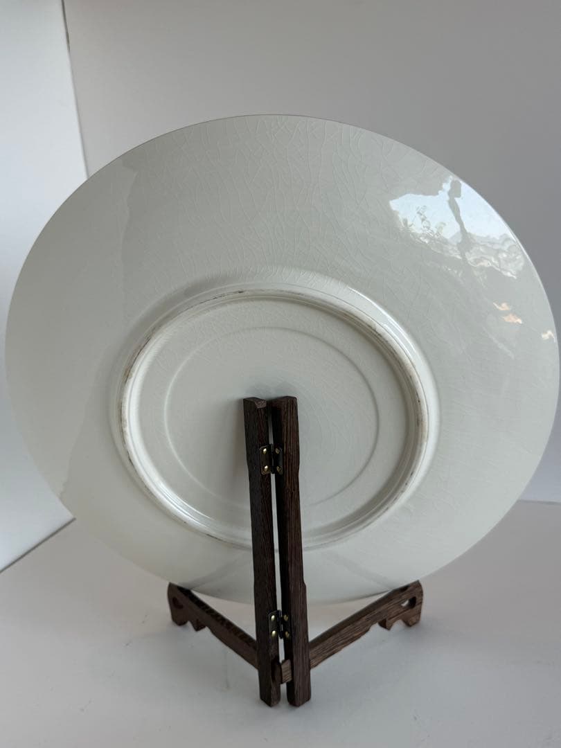 網目模様の青い陶器皿