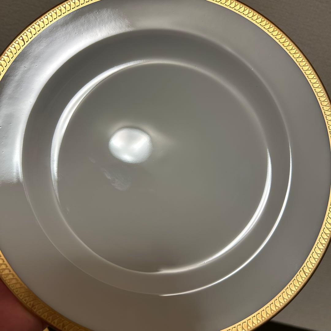 大倉陶園　片葉金蝕　デザートプレート　20cm 未使用　金彩