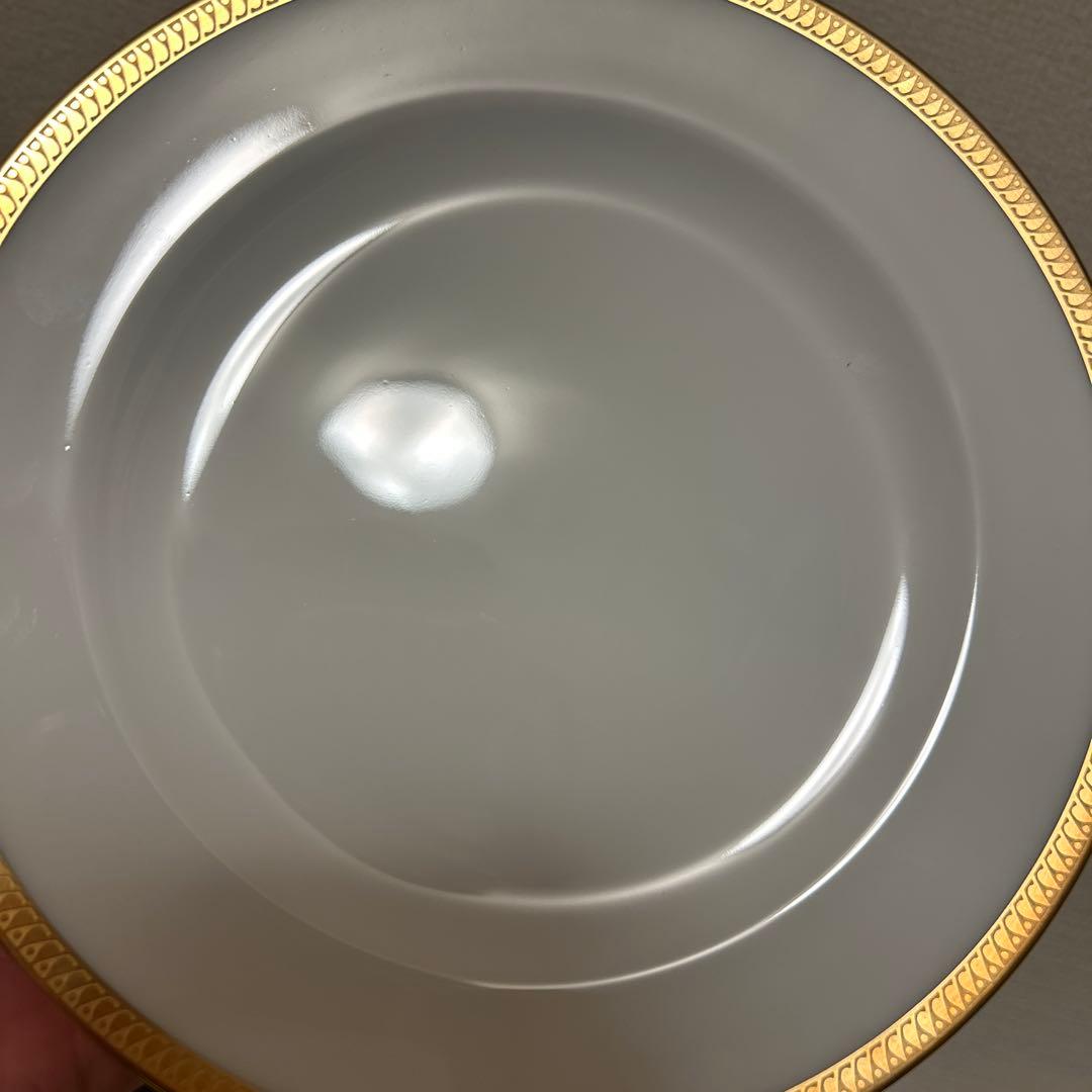 大倉陶園　片葉金蝕　デザートプレート　20cm 未使用　金彩