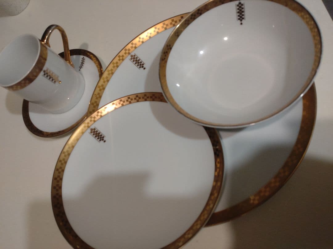 imperial  tiffany　レア ゴールド縁取りの食器セット