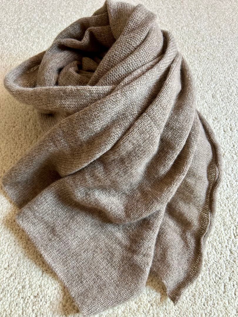 ANSPINEN スピネン スーパーファインカシミヤストール ライトモカ