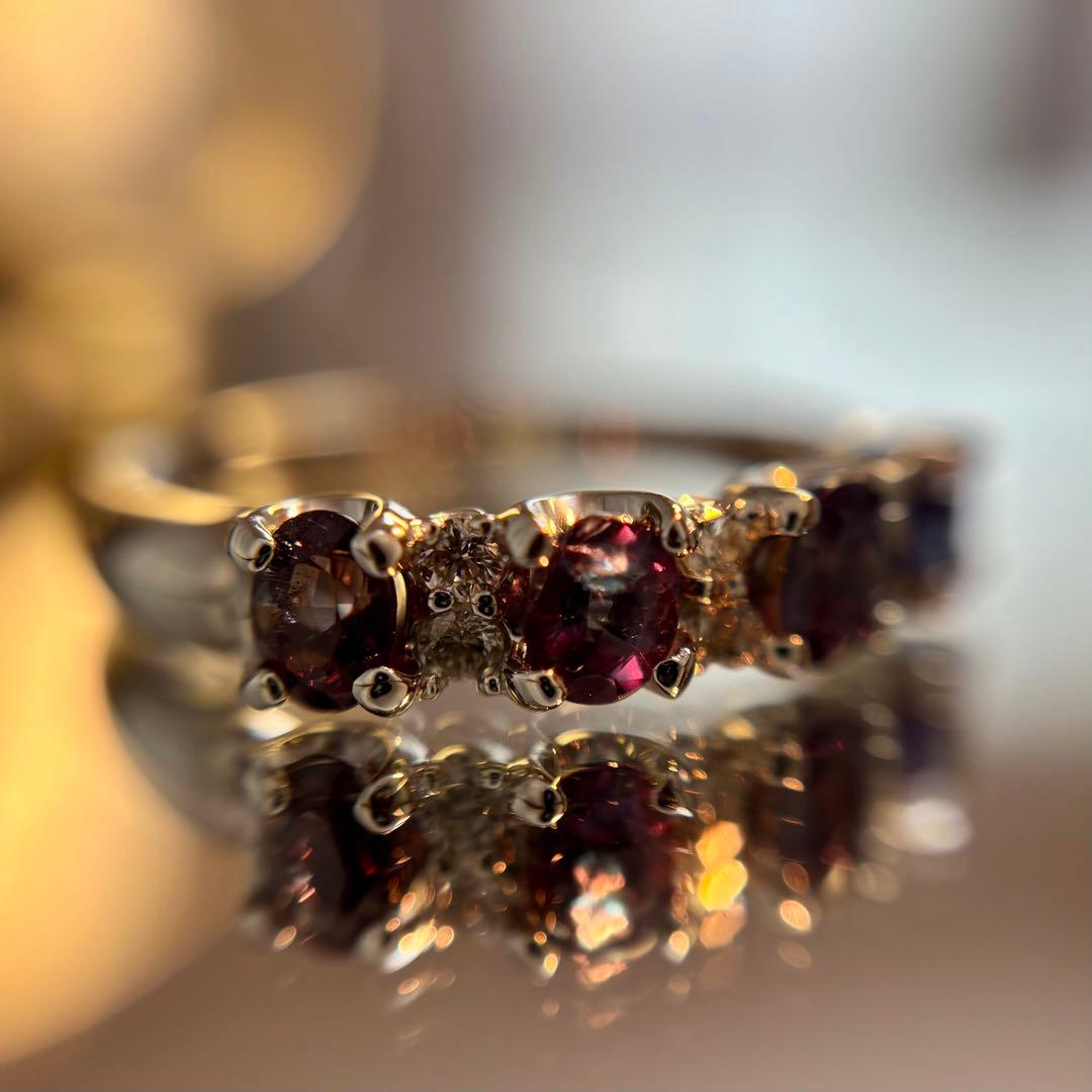 天然非加熱アレキサンドライト ダイヤモンド エタニティ 計1.061ct