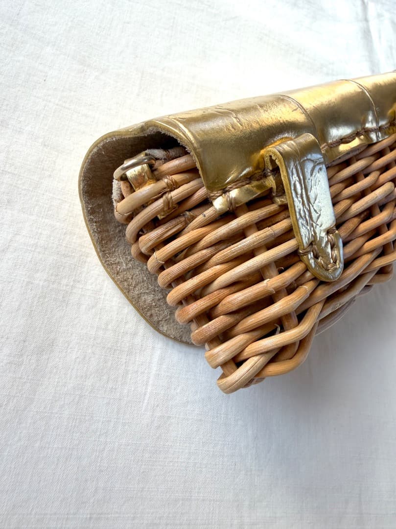 ebagos　メガネケース　紅籐　スマホケース　ポーチ　ポシェット