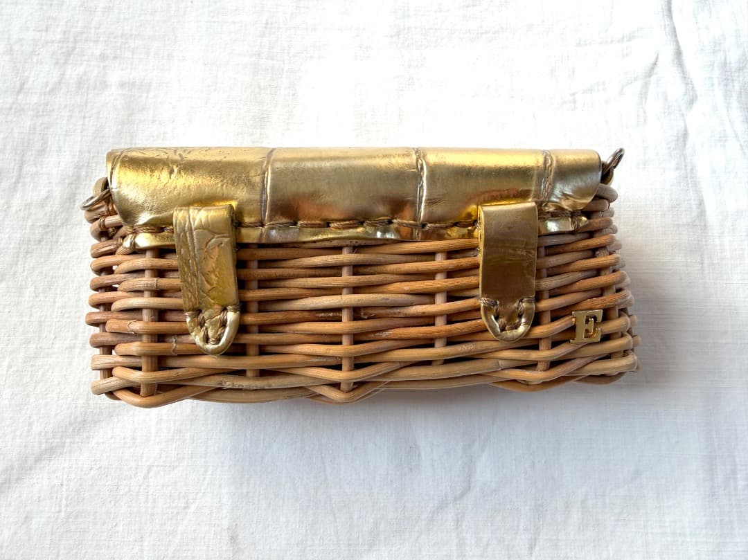 ebagos　メガネケース　紅籐　スマホケース　ポーチ　ポシェット