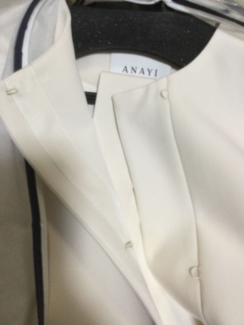 ANAYIコンパクトストレッチノーカラーコート アナイ36