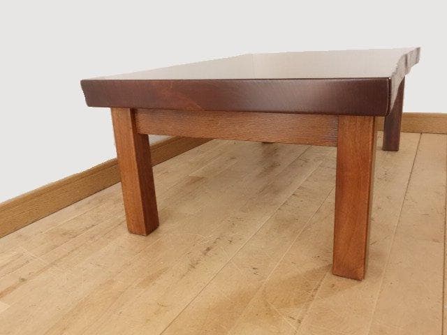 北海道手作り家具　クスノキ（楠）材　一枚板座卓１０００