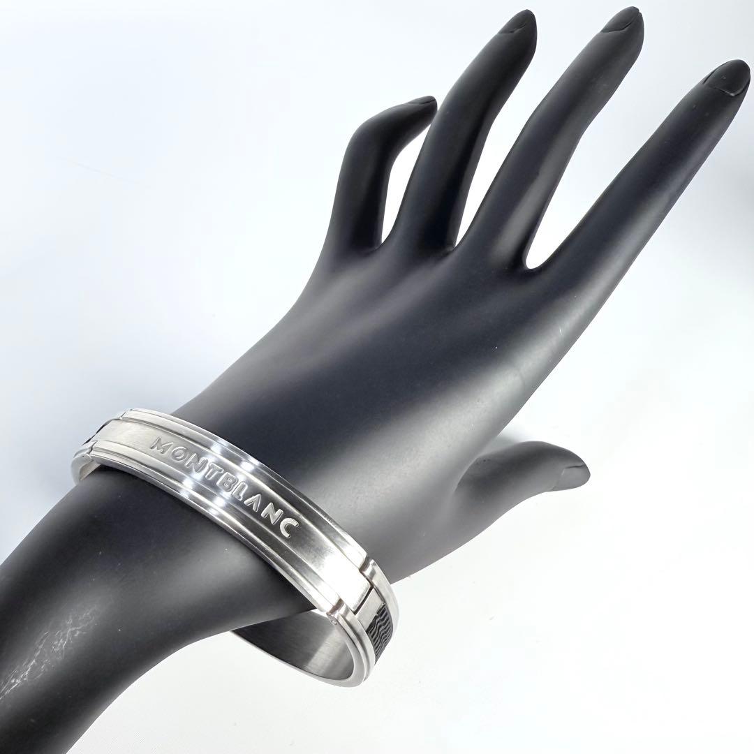 【極美品】Montblanc モンブラン　ステンレス　バングル　ブレスレット