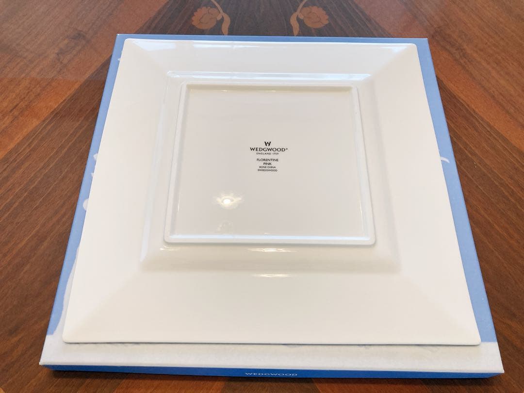 ウェッジウッド　フロレンティーン　ピンク　スクエアプレート　角皿