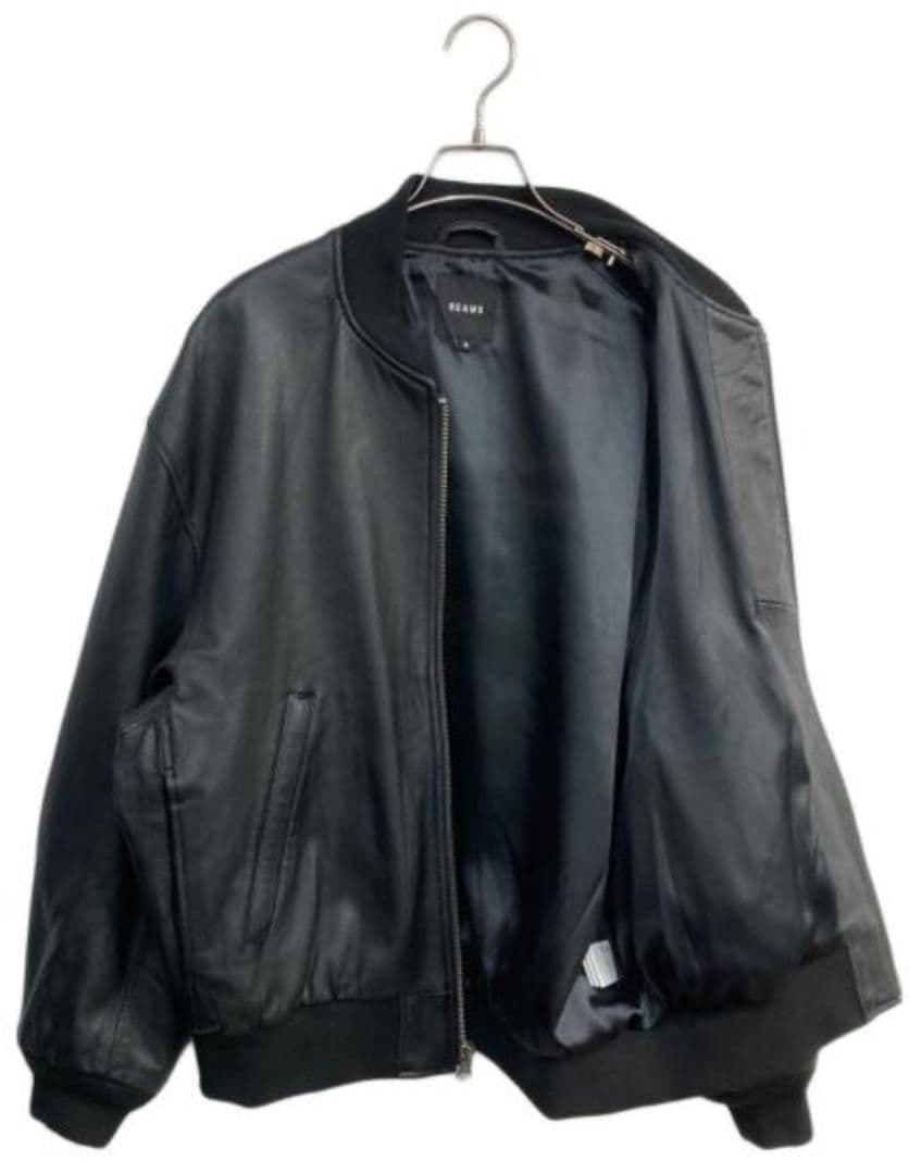 BEAMS MEN レザー ボマージャケット Мサイズ