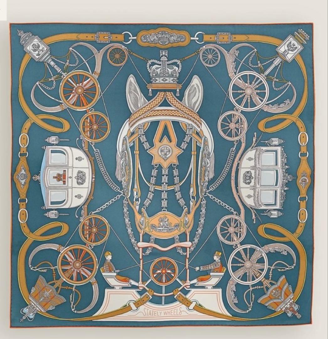 エルメス　カレ90 ステイトリー・ホイールズ