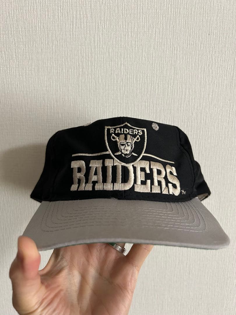 RAIDERS レイダース 90s スナップバックキャップ 黒/グレー ハルキ