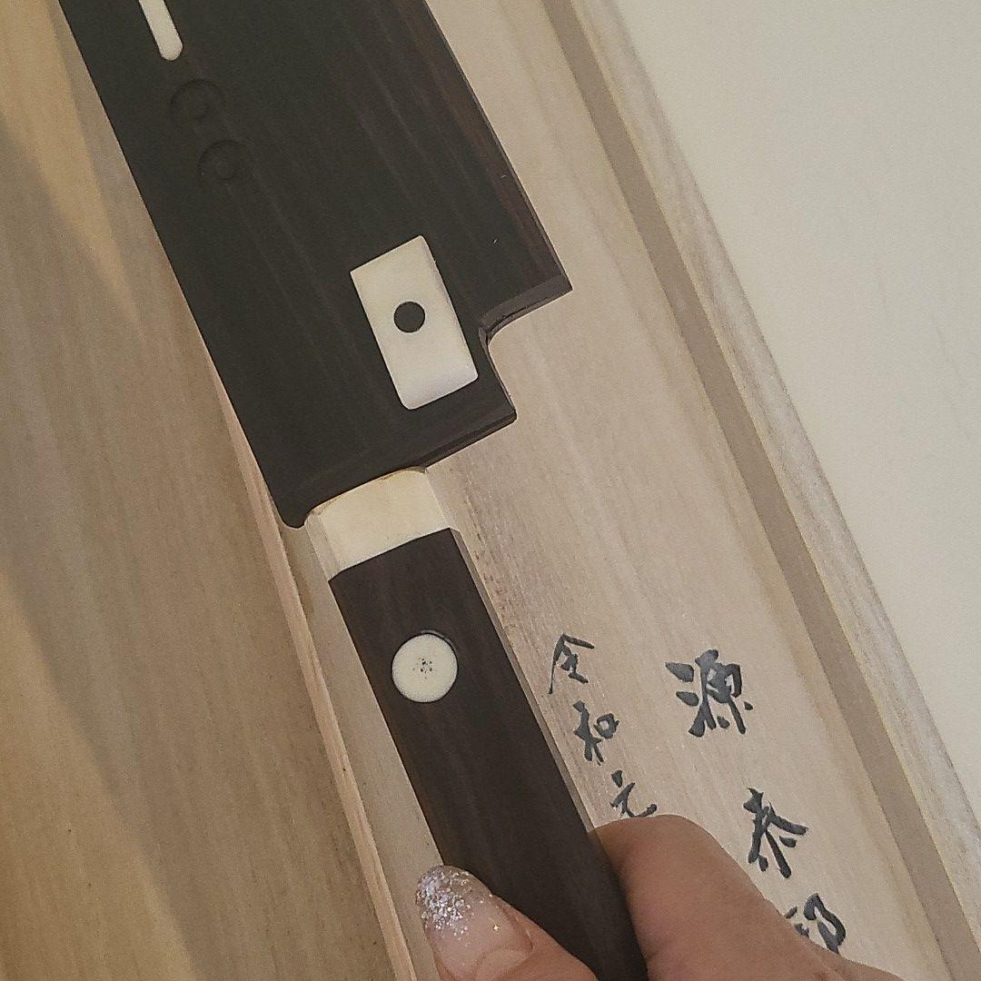 源泰邦　総黒檀　切りつけ包丁