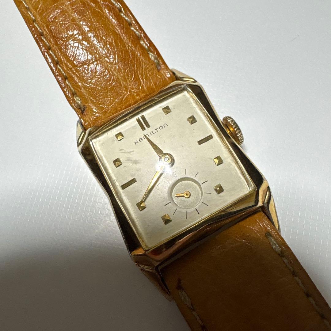 HAMILTON 手巻きアナログ時計 ゴールド